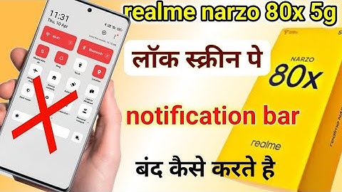How to hide notification lock screen realme narzo 80x | narzo 80x lock screen notification bar off