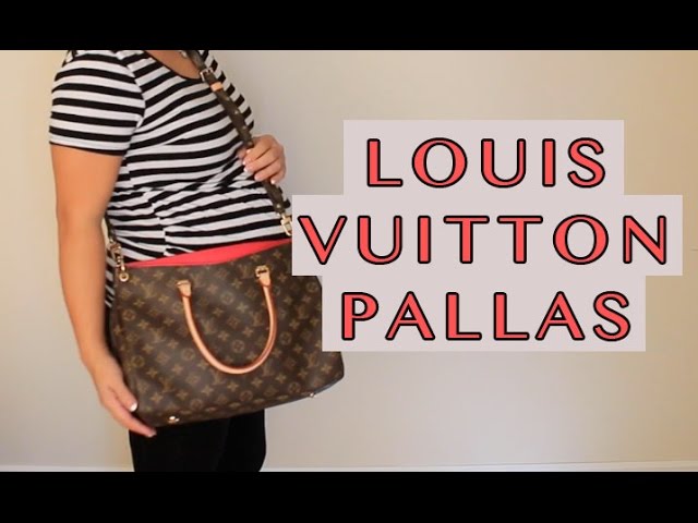 Louis Vuitton Pallas MM Dahlia Pink Monogram Logo Satchel Bag