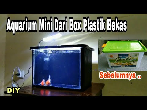 Cara Membuat Aquarium Dari Box Plastik Bekas - Aquarium Mini Sederhana
