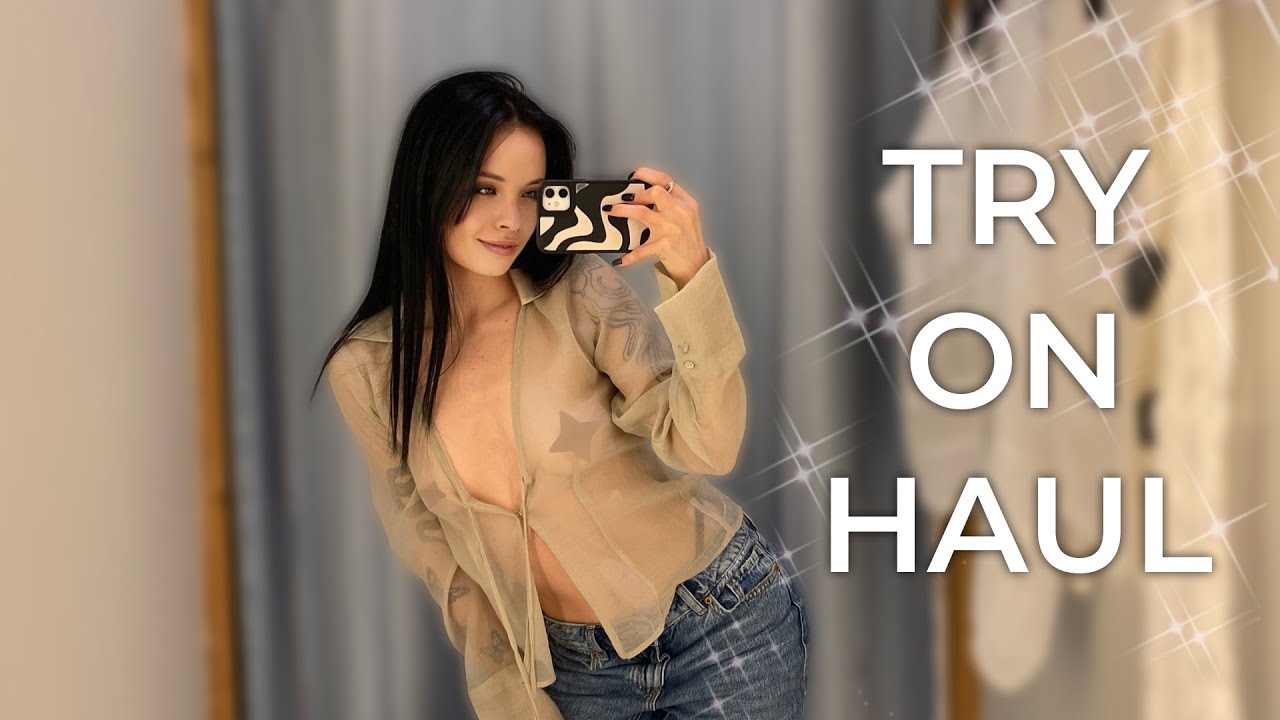 ⁣[4K] Transparent Try-on Haul with Karina | See Through Haul 2024