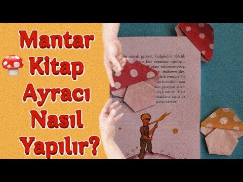 Mantar Kitap Ayracı Nasıl Yapılır 🍄🧚‍♀️ How To Mushroom Bookmark 🤍🍄 #origami #kendinyap #art #diy