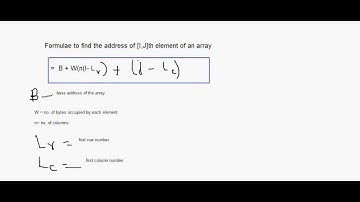 CBSE - XII - Computer Science - Arrays/ Row Major Implementation - 1