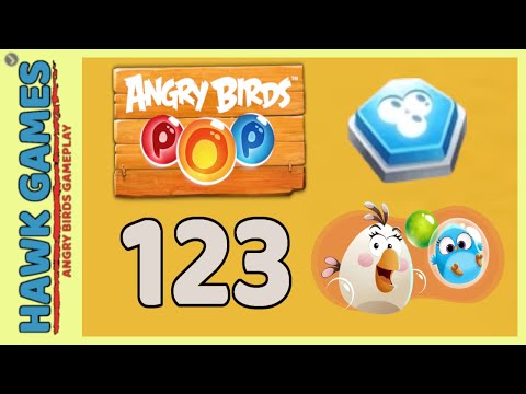 Angry Birds Stella POP Bubble Shooter Level 123 - Walkthrough, No Boosters  