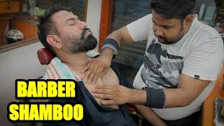 ASMR HEAD MASSAGE, CHEST MASSAGE, BACK MASSAGE,  NECK CRACKING BY INDIANBARBER SHAMBOO