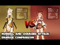 Yanfei vs Ningguang Normal and Charged Attack Comparison | Genshin Impact