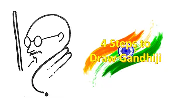 How to draw Mahatma Gandhi/Drawing of Gandhi Jayanthi for Kids/Gandhiji drawing very easy