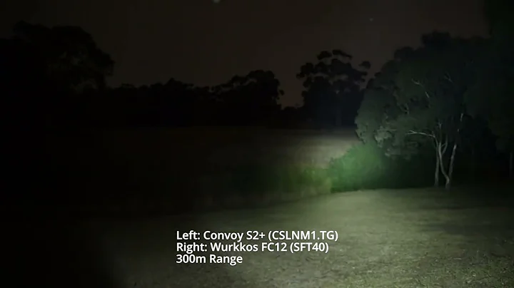 Flashlight Comparison Beamshots: Convoy S2+ vs Wurkkos FC12