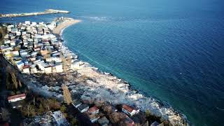 Черноморск, пляж Радужный, 114й причал, состояние на апрель 2021