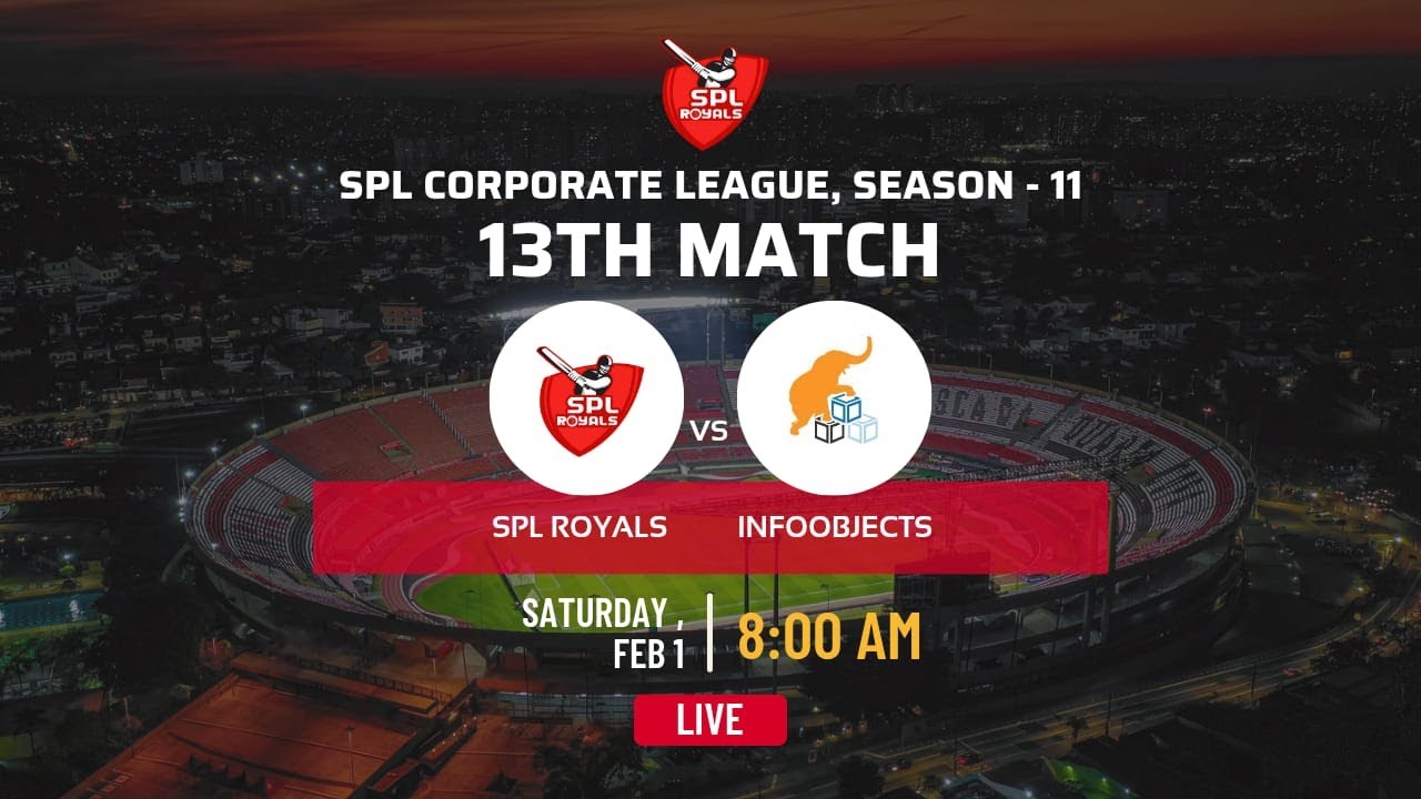 Match No. 13 - InfoObjects vs SPL Royals - SPL Season 11 - YouTube