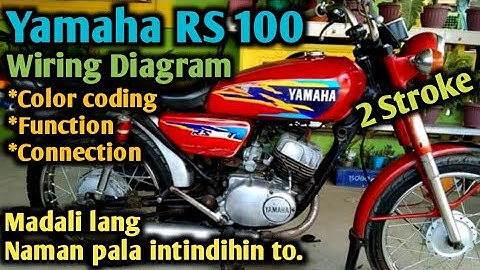 YAMAHA RS 100 ,Wiring Fuction (Colorcoding)and Wiring Diagram / Tagalog tutorial /
