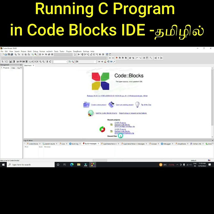 Hello World C Program using Code Blocks IDE | C Hello World #shorts ...