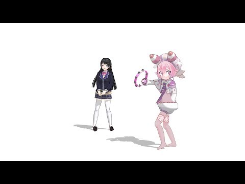 MMD│宇志海いちごがタンバリンを極める with 月ノ美兎│にじさんじ