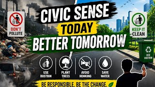 A clean nation begins with civic sense, Stop pollution, start responsibility✊