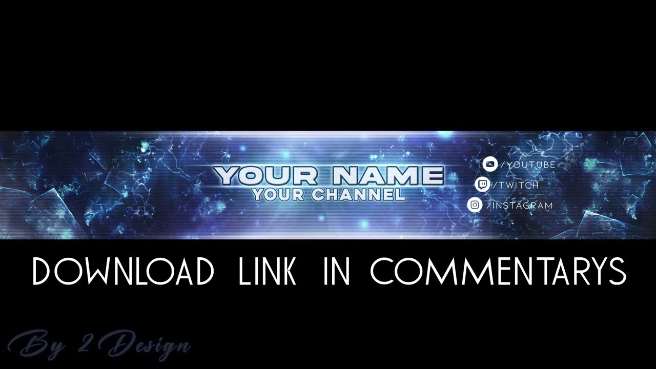 Youtube Banner FREE Template v2 │Photoshop PSD 2023 │ By 2Design