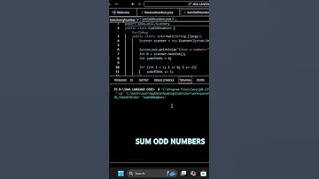 JAVA PROGRAM SUM ODD NUMBERS