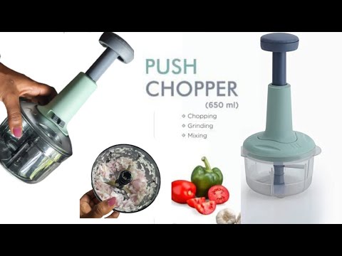 Food Chopper 650 ml, Steel Large Manual Hand-Press Vegetable