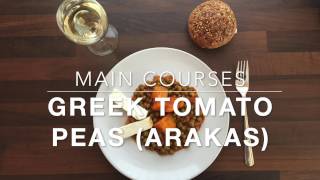 Greek Peas With Tomato Arakas - Easy, Healthy And Quick Recipe Of A Greek Homemade Classic Dish.