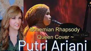 First Reaction ~ Putri Ariani ~ Bohemian Rhapsody cover Queen (HUT TRANSMEDIA 22 LIVE)