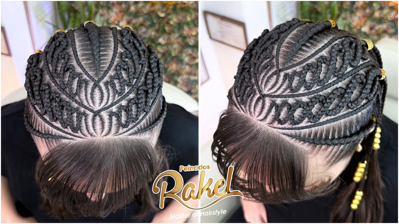 Trenzas Con Diseño Cruzado/ Peinado Para Todas Las edades/ Peinados Rakel 
