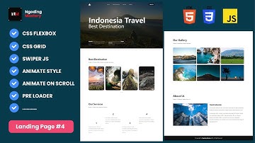 Membuat Website WISATA Menggunakan HTML CSS JS - Landing Page Projects #4
