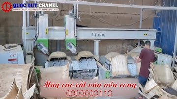Máy cnc router 2 đầu cắt ván uốn cong - Máy cnc router 2 trục bàn kép | Quốc Duy