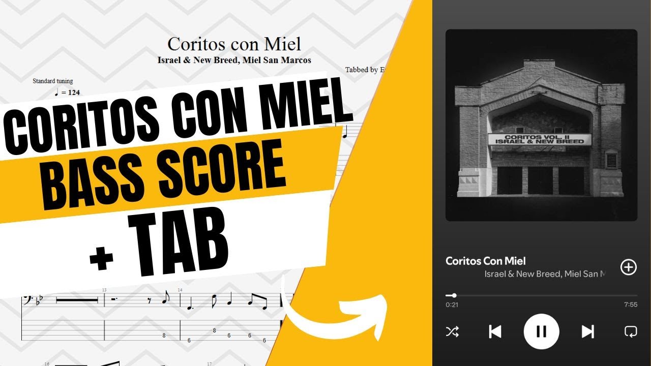 Coritos con Miel - Israel & New Breed, Miel San Marcos | Bass Score + Tab