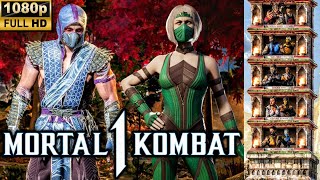 MK1 *ICE REPTILE* KLASSIC TOWER GAMEPLAY!! (KHAMELEON AS KAMEO) 1080p 60 FPS (MORTAL KOMBAT 1) MK12