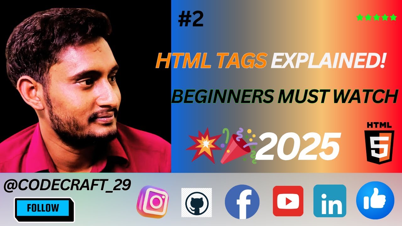 🚀HTML Basics Explained | HTML Tags, Headings &Closing Tags Full ...