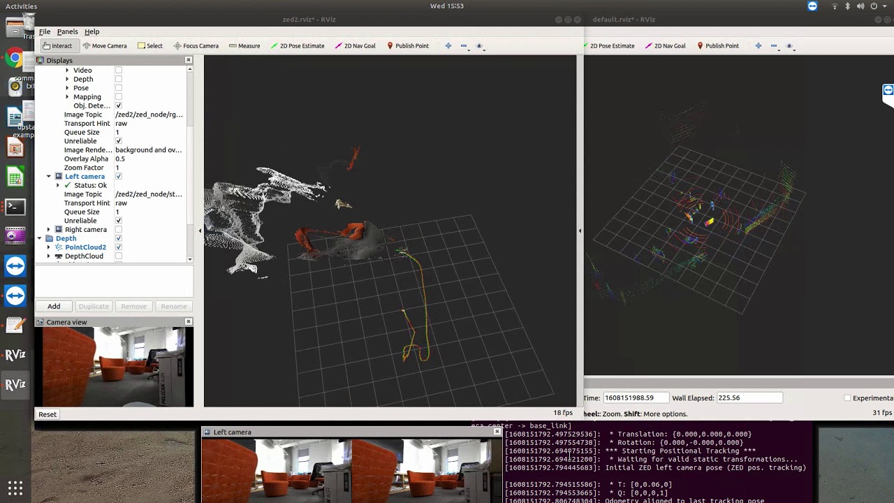 Jackal Velodyne Lidar and Zed camera test YouTube