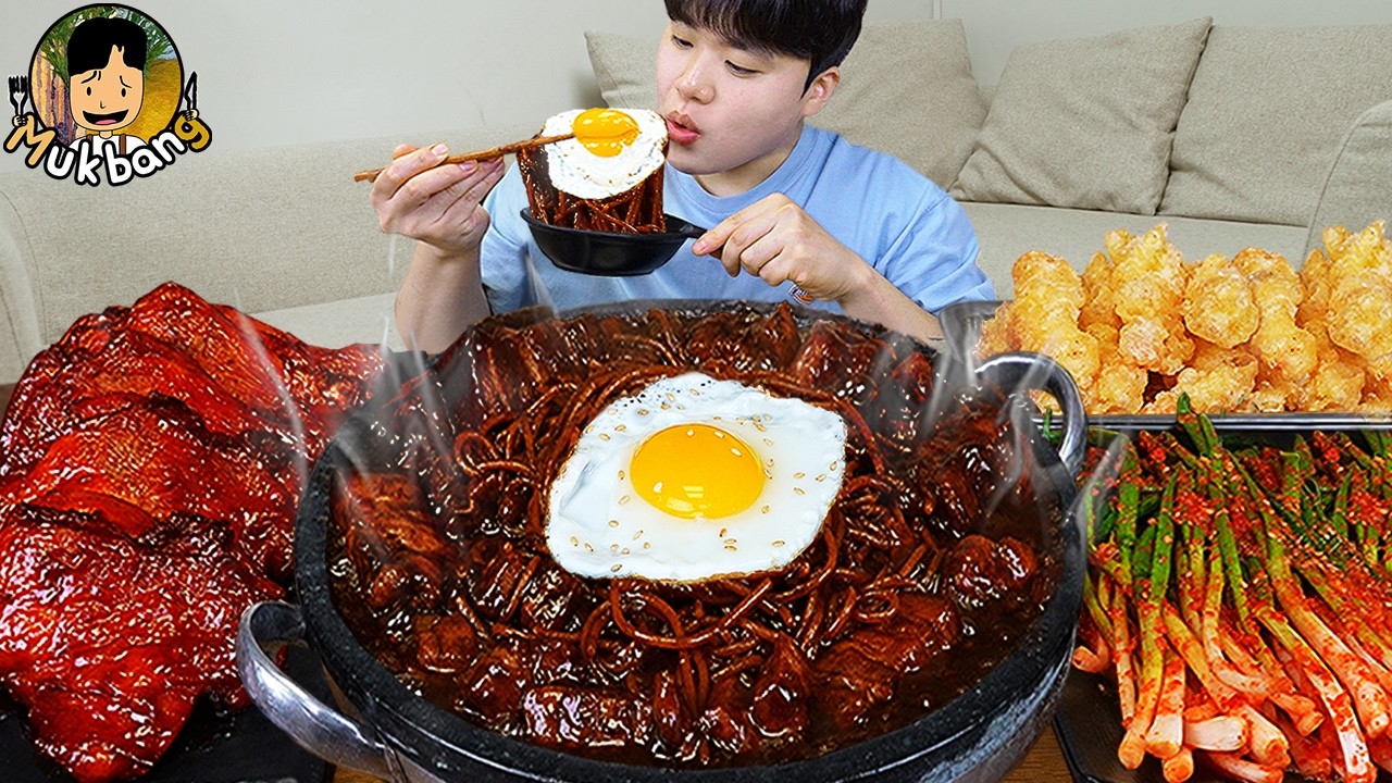 ASMR MUKBANG 자메이카 통다리 양념 치킨먹방! 짜파게티 탕수육 & 레시피 FRIED CHICKEN BLACK BEAN NOODLES EATING SOUND!