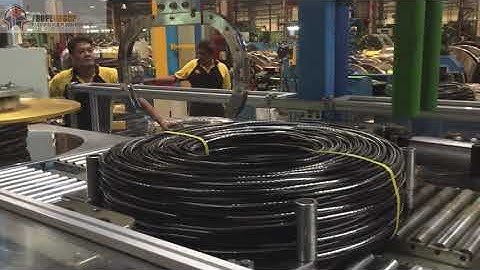 automatic cable coiling and strapping machine with pay off device