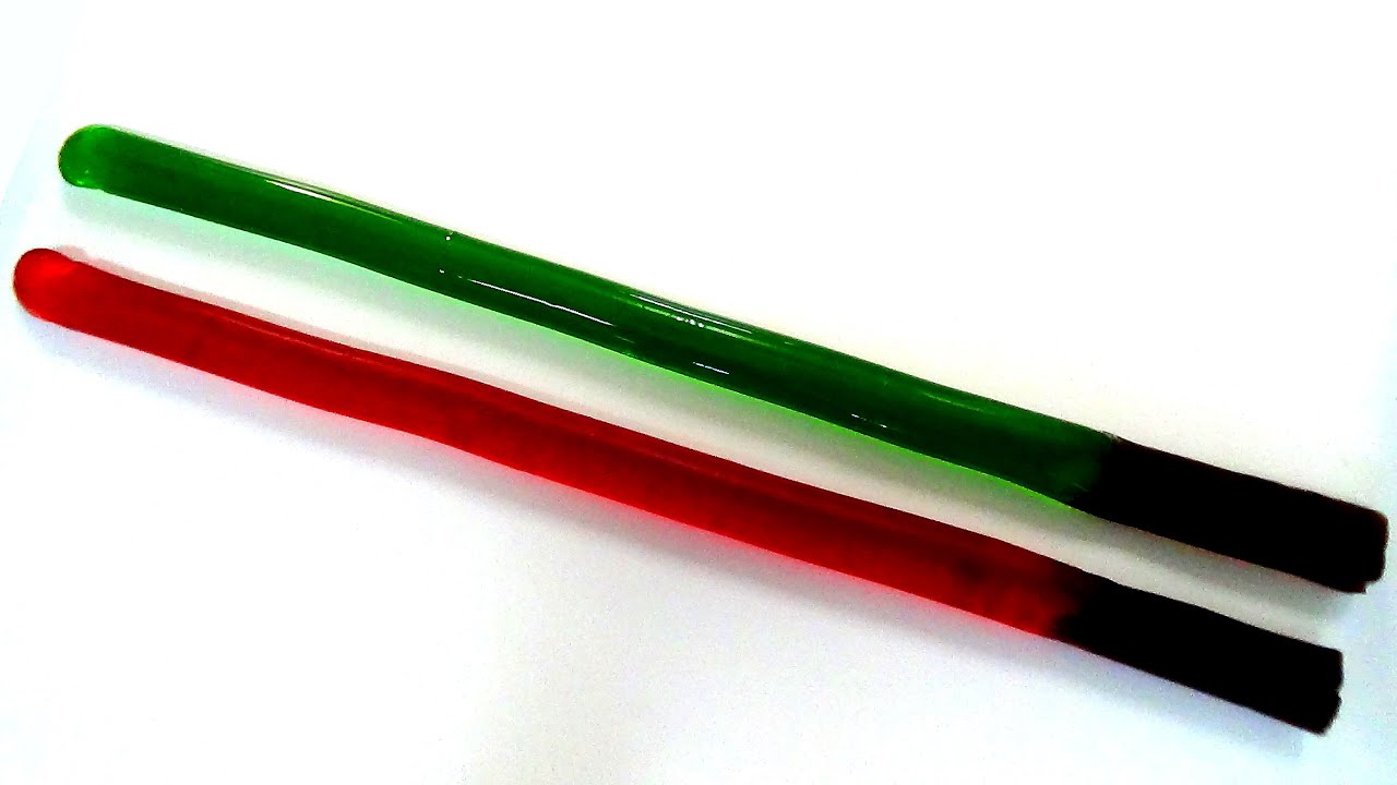 lightsaber How to make jelly gummy lightsaber jello soda bottle shape