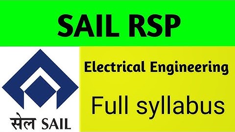 SAIL RSP ELECTRICAL ENGINEERING FULL SYLLABUS