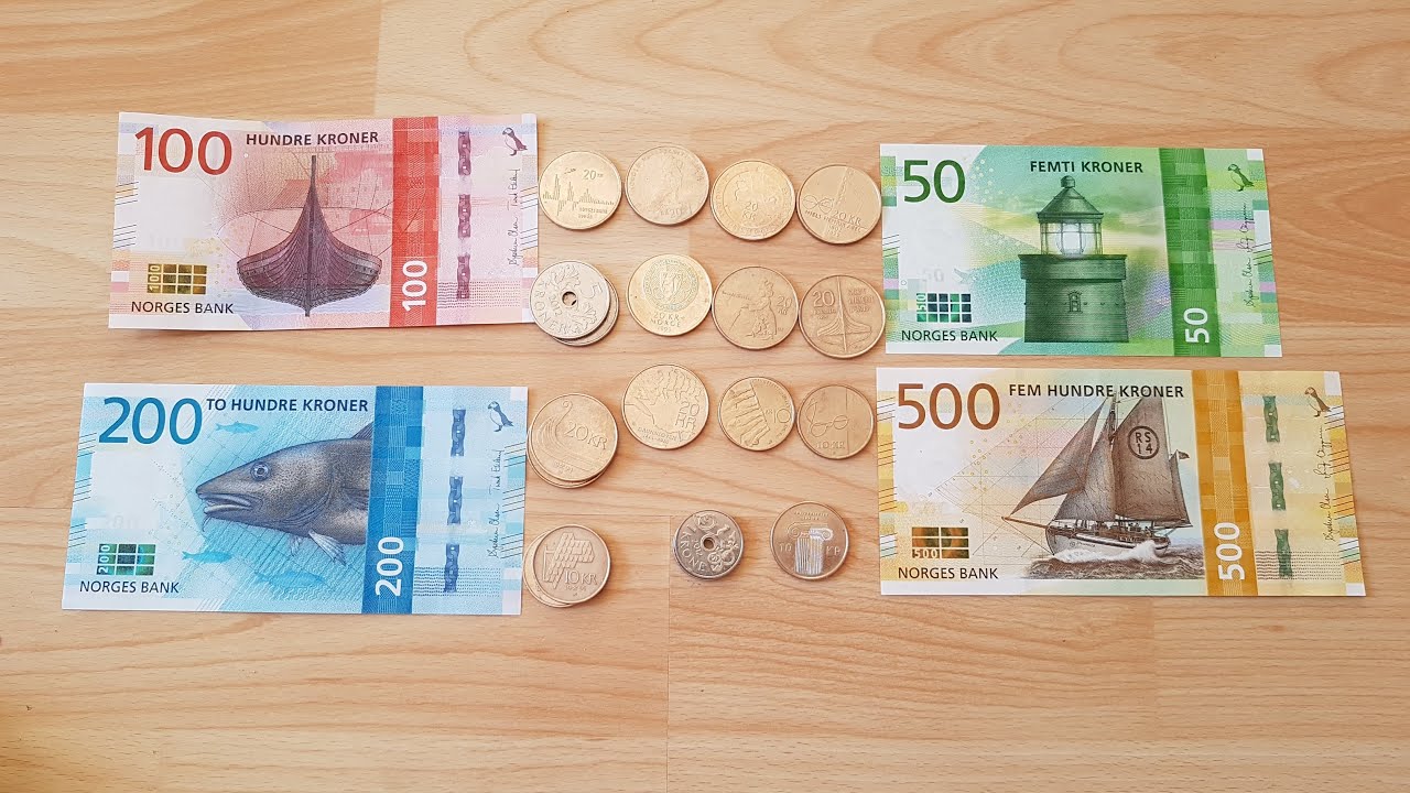 Norwegian Krone Bankotes And Coins Collection 1994-Current