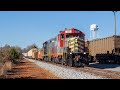 First generation emds pull 105 car train from keysville to burkeville 11222022