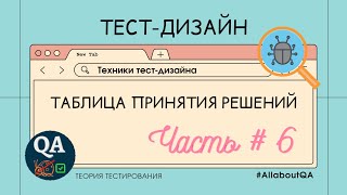 Техники тест-дизайна | Таблица принятия решений. Часть #6