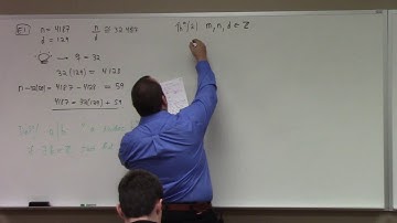 Abstract Algebra: Integers and modular arithmetic: 8-30-17 (race day)