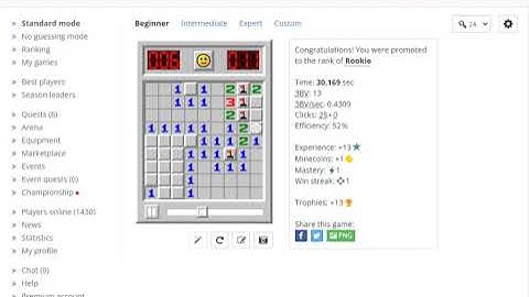 Minesweeper Online  -  Beginner