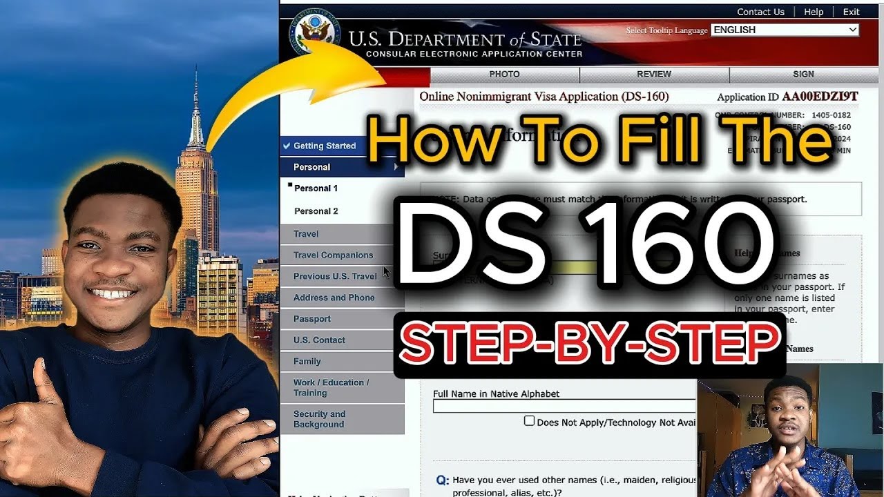 How to Fill the USA DS 160 Form for Visa APPROVAL 2025 Step by step ...