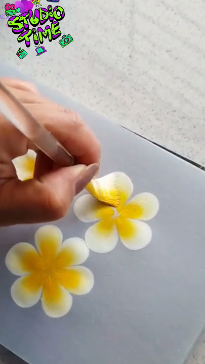 Belajar Melukis Bunga 2 #art #drawing #flowers #lukisan #shorts #viral #trending