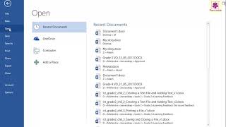 Opening an Existing Document | Computer Training | Periwinkle