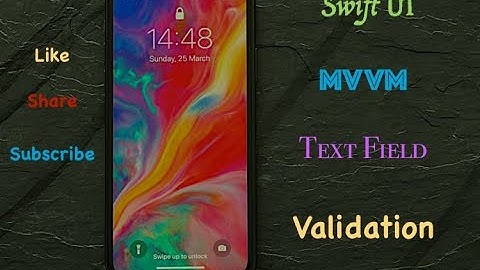 SwiftUI text field validation | swiftui mvvm