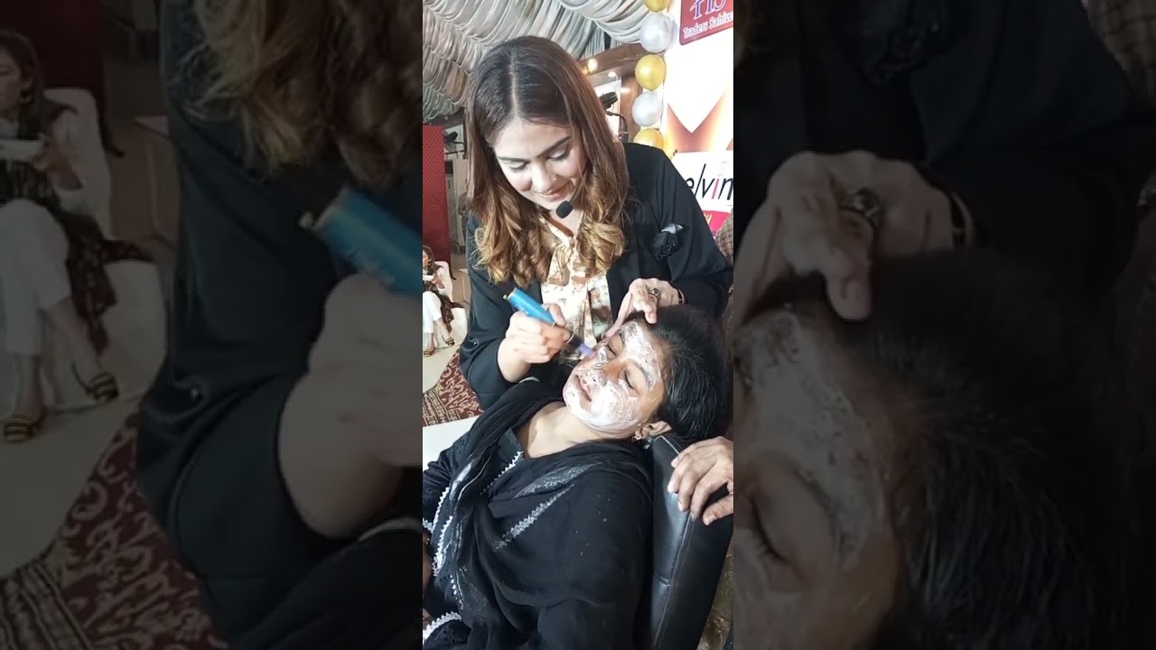Master permanent makeup class immersion saloon and academy model Town Lahore sadia Gillani