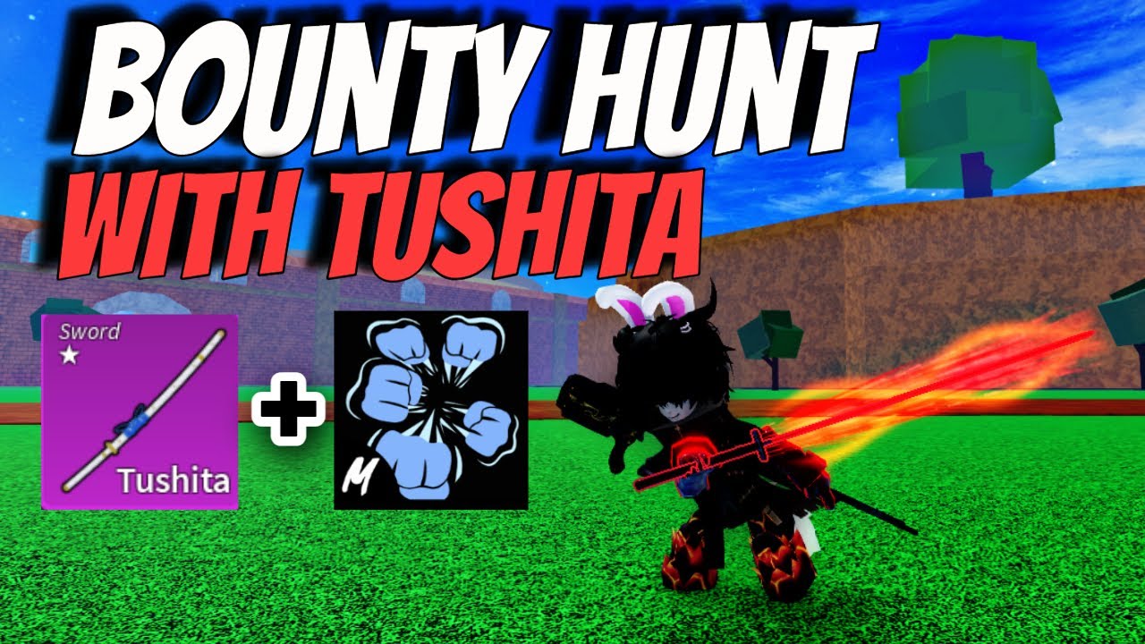 『Best Fruit Dark + Tushita One shot combo』Bounty Hunt l Roblox, Blox fruits  update 16