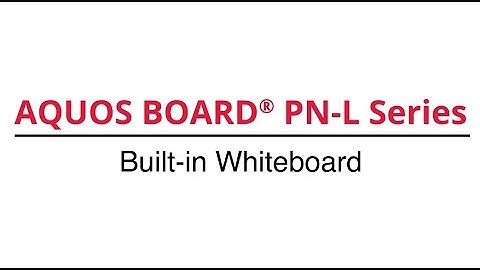 Save Files from the Drawing Function on the AQUOS BOARD® PN-L Series