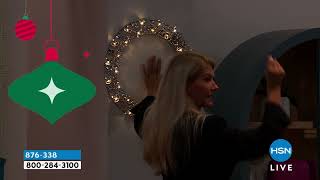 August Leo 18 Jeweled Led Glitter Wreath