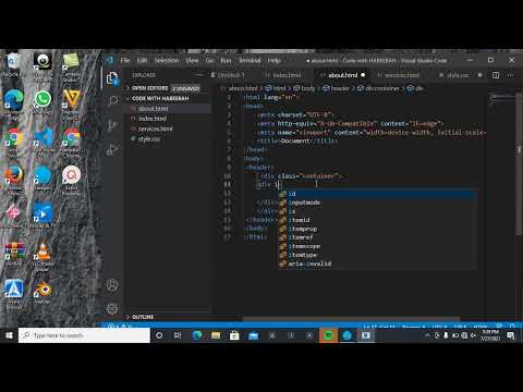 HTML and CSS Website Video 1