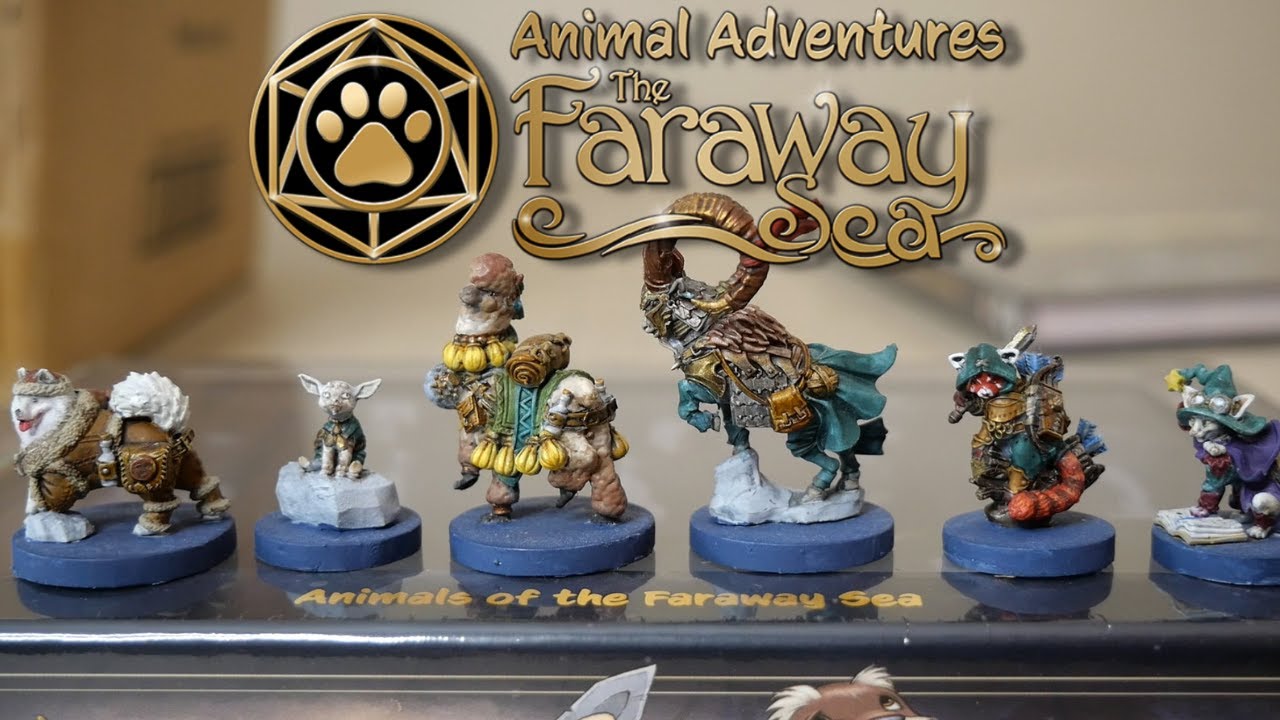 Steamforged Games Animal Adventures Faraway Sea Sourcebook with 10 Battle Maps Bundle with Miniatures: Raiders of the Lost Coast, Time in a Bottle, Animals, Cats and Dogs of the Faraway Sea (6 Items