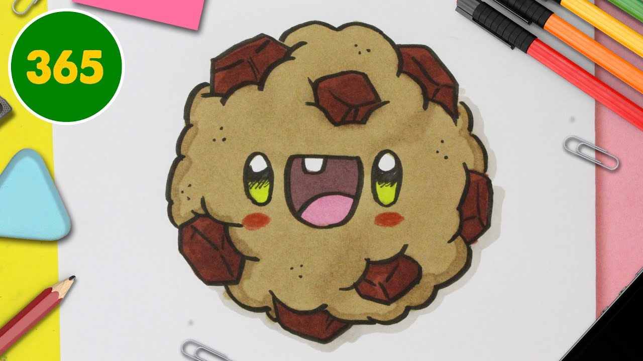HOW TO DRAW A CUTE cookie KAWAII - YouTube