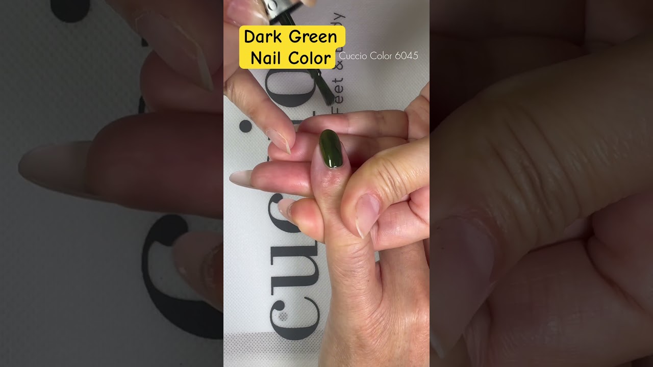 Dark Green Cuccio nail polish color 